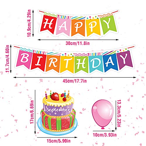 20 Pieces Happy Birthday Bulletin Board Set Birthday Wall Classroom Decoration Cutouts for Calendars Bulletin Boards Classrooms