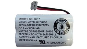 new! genuine uniden bbty0651101 bt-1007 nimh 600mah dc 2.4v rechargeable cordless telephone battery