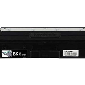 Brother Genuine TN431BK 2-Pack Standard Yield Black Toner Cartridge with Approximately 3,000 Page Yield/Cartridge