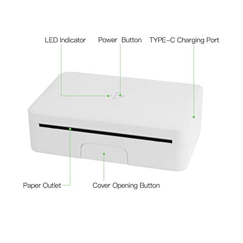 KXDFDC L3 300dpi Thermal Printer Portable BT File Note Photo Printer Support Smartphone Laptop for Home Work