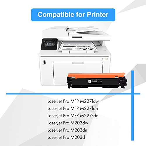 TRUE IMAGE Compatible Toner Cartridge Replacement for HP 30X 30A CF230X CF230A for Pro MFP M227fdw M203dw M227fdn M203dn M227sdn M203d M207 M203 Printer Ink (Black, 4-Pack)