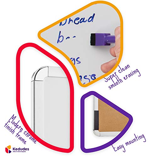 Magnetic Small White Board Dry Erase 11’’x14’’ - Mini Dry Erase Board with 6 Markers, Personal Whiteboards for Refrigerator Wall, Fridge White Boards, Handheld Whiteboard for Little Kids & Students