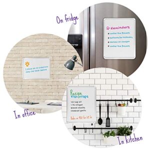 Magnetic Small White Board Dry Erase 11’’x14’’ - Mini Dry Erase Board with 6 Markers, Personal Whiteboards for Refrigerator Wall, Fridge White Boards, Handheld Whiteboard for Little Kids & Students