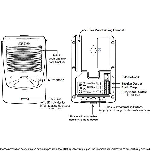 Algo 8180G2 IP Paging and SIP Loud Ringer Audio Alerter (8180 G2)