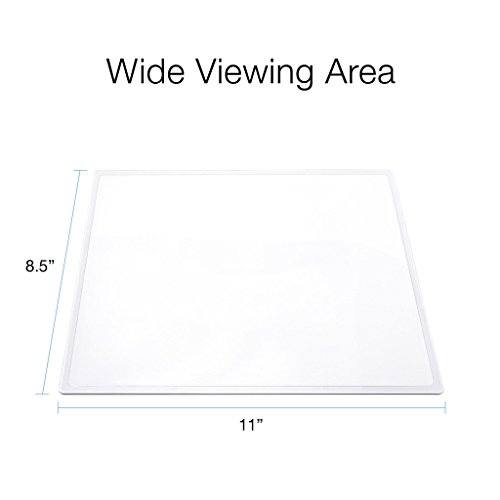 (2 Pack) MagniPros Large Full Page 3X Magnifier Premium Magnifying Sheet Fresnel Lens 7.5" X 10.5" with 3 Bonus Bookmark Magnifiers Ideal for Reading Small Prints & Low Vision Seniors