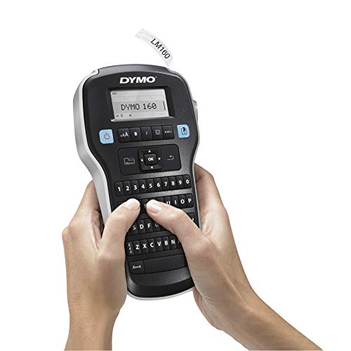 Dymo LabelManager 160 Label Maker | Handheld Label Printer with QWERTY Keyboard | Includes Black & White D1 Label Tape (12mm) | for Home & Office