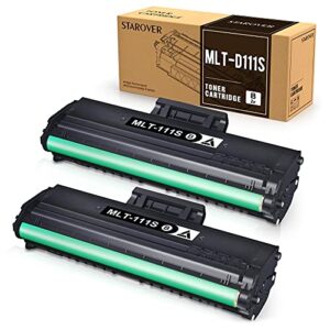 starover compatible toner cartridge replacement for samsung mlt-d111s d111s 111s 111l mlt111s for samsung m2020w m2070fw m2020 m2070 m2070w m2022w m2022 m2070f m2024 m2026w printer (black, 2-pack)