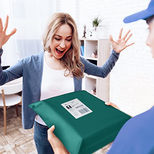 Fuxury Poly Mailers 10x13 Inch 100 Pcs, Waterproof Shipping Bags for Clothing, Strong Adhesive Shipping Envelopes for Small Business, Self Seal Mailers Poly Bags Mailing Envelopes Forest Green