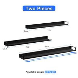 SZJHXIN Kitchen Shelf for Stove Top, Magnetic Shelf Over the Stove Stainless Steel Kitchen Spice Storage Adjustable Length from 15"-30"