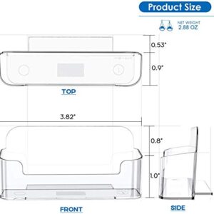 MaxGear Acrylic Business Card Holder for Desk Plastic Business Card Display Clear Business Card Stand Desktop Business Card Holders for Home & Office, 3.82 x 1.80 x 1.43 inches, 3 Pack