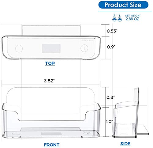 MaxGear Acrylic Business Card Holder for Desk Plastic Business Card Display Clear Business Card Stand Desktop Business Card Holders for Home & Office, 3.82 x 1.80 x 1.43 inches, 3 Pack