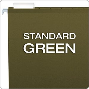 Pendaflex Extra Capacity Reinforced Hanging File Folders, 2", Letter Size, Standard green, 1/5 Cut, 25/BX (04152X2)