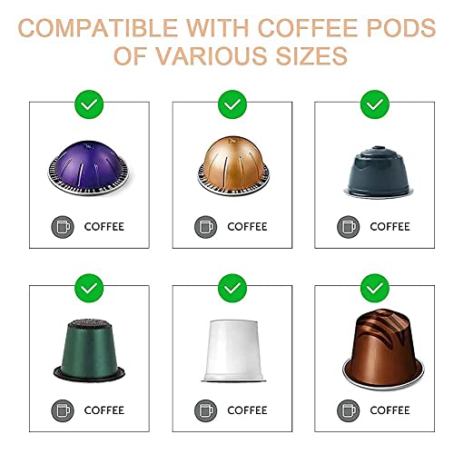 Coffee Pod Holder, K Cup Holders for Counter,10 PCS Coffee Pods Storage/Organizer,Wall Mount Coffee Pod Holder with Adhesives,Under Cabinets-White