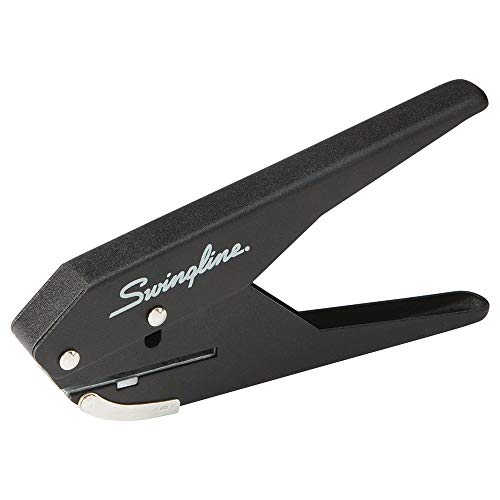 Swingline 1 Hole Punch, Hole Puncher, Low Force, 20 Sheet Punch Capacity, Plier, Black (74017)