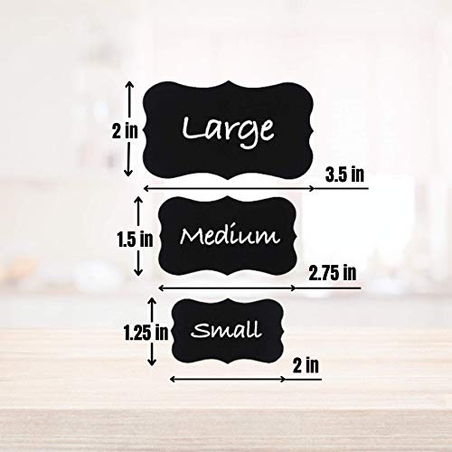 Mr. Pen- Chalkboard Labels, 100pc, Assorted Shapes, 1 White Chalk Marker and Small Towel, Labels, Label Stickers, Labels for Storage Bins, Sticker Labels, Bottle Labels, Food Labels, Jar Labels