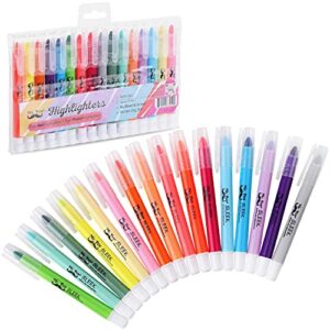 mr. pen- no bleed gel highlighter, 16 pcs (8 pastel colors and 8 vibrant colors), bible highlighters, highlighters assorted colors, gel highlighters, gel bible highlighters, bible highlighters no bleed