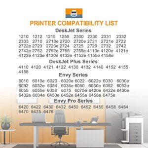 Remanufactured 67 XXL Ink Cartridges Replacement for Hp 67XL 67 XL Ink Cartridges Black/Color Combo Pack Compatible with Hp Deskjet 2700 2732 Envy 6000 6400 6455 DeskJet Plus 4100 4152 4155 Printers
