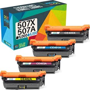 do it wiser remanufactured toner cartridge replacement for hp 507x 507a ce400x ce400a – hp laserjet enterprise m551n m551dn m551xh m570dw m570dn m575c m575dn printer (black cyan magenta yellow 4pack)