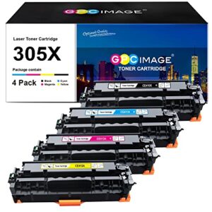 GPC Image Remanufactured Toner Cartridge Replacement for HP 305X 305A CE410X Compatible with Laserjet Pro 400 Color M451dw M451dn M451nw MFP M475dw M475dn M375nw Printer(Black, Cyan, Magenta, Yellow)