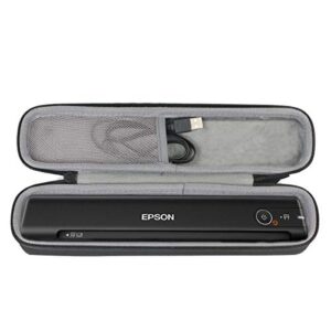 co2crea hard travel case replacement for epson workforce es-50 es-60w ds-70 ds-80 portable sheet-fed document scanner (black)