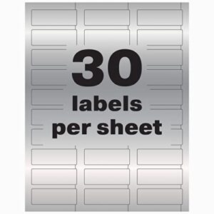 Avery Metallic Asset Tag Labels, 3/4 x 2", Laser Printable Tags, 240 Waterproof Labels (61524)