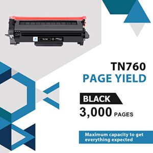 inkalfa TN730 TN760 Toner Cartridge Compatible Replacement for Brother TN760 TN-760 TN 760 TN-730 for HL-L2395DW MFC-L2710DW HL-L2350DW MFC-L2750DW DCP-L2550DW Printer (2 Pack, Toner TN-730/TN-760)