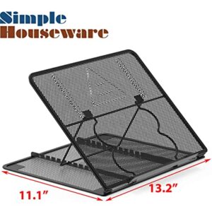 SimpleHouseware Mesh Ventilated Adjustable Laptop Stand, Black
