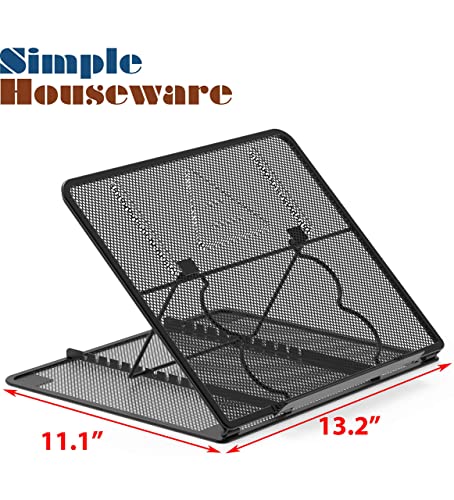 SimpleHouseware Mesh Ventilated Adjustable Laptop Stand, Black
