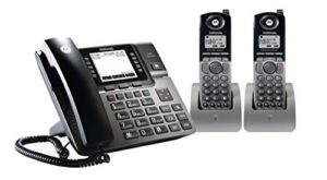 motorola ml1002h dect 6.0 expandable 1 to 4 lines business phone system with voicemail, digital receptionist and music on hold, black, 2 handsets