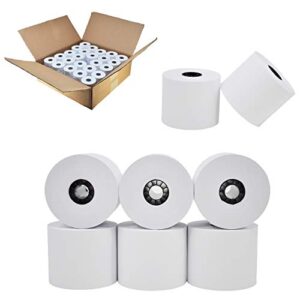 (24 Rolls) 2 1/4 x 150 ft White Adding Machine Tape Paper Rolls Premium One Ply Register Adding Machine/Calculator Paper Rolls Printing Calculator 10 Key