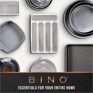 BINO | Plastic Storage Bins, Medium - 2 Pack | THE LUCID COLLECTION | Multi-Use Organizer Bins | Built-In Handles | BPA-Free | Clear Storage Containers | Fridge Organizer | Pantry & Home Organization