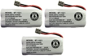 new genuine oem uniden bt-1021 bbtg0798001 cordless handset rechargeable battery (3-pack)