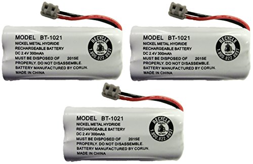 New Genuine OEM Uniden BT-1021 BBTG0798001 Cordless Handset Rechargeable Battery (3-Pack)