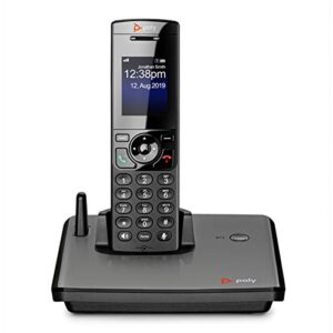 poly – vvx d230 dect cordless ip phone kit (polycom) – wireless dect handset + base – 2″ color lcd display