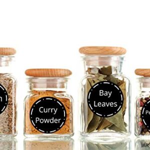 396 Printed Spice Jars Labels and Pantry Stickers: Chalkboard Round Spices Label 1.5" & Pantry Sticker 3” X 1.5” With Write-On Labels – Include a Numbered Reference Sheet – Waterproof & Tear-Resistant