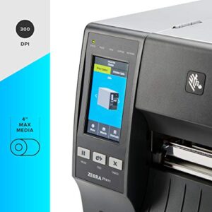 ZEBRA ZT411 Thermal Transfer Industrial Printer 300 dpi Print Width 4 in Serial USB Ethernet Bluetooth ZT41143-T010000Z