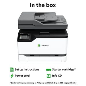 Lexmark MC3224i Color Laser Multifunction Product with Print, Copy, Digital Fax, Scan and Wireless Capabilities, Plus Full-Spectrum Security and Print Speed up to 24ppm (40N9640), (Renewed)