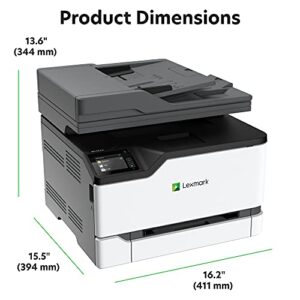 Lexmark MC3224i Color Laser Multifunction Product with Print, Copy, Digital Fax, Scan and Wireless Capabilities, Plus Full-Spectrum Security and Print Speed up to 24ppm (40N9640), (Renewed)