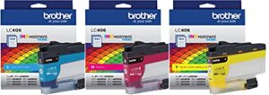 brother lc406cs, lc406ms, lc406ys 3-color ink cartridge set, lc406