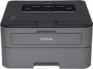 brother monochrome laser printer with duplex printing, 2400 x 600 dpi, up to 27 pages per minute, automatic duplex (2-sided) printing, compact hl-l2300d