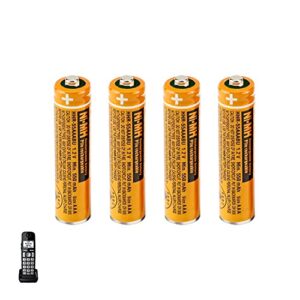 4PCS NI-MH AAA Rechargeable Battery, 1.2V 550mAh Battery for Panasonic Cordless Phone, HHR-55AAABU Replacement Battery