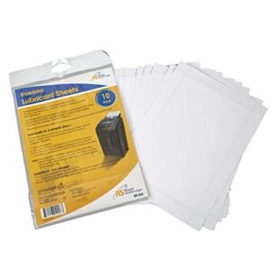 royal sovereign shredder lubricant sheets, 10-pack (rs-sls)