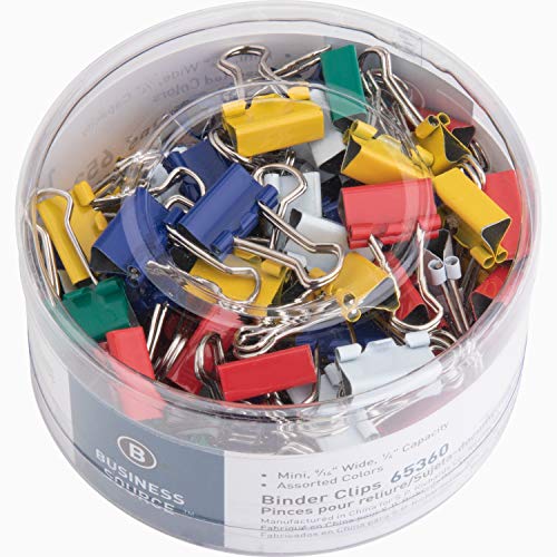 Business Source Binder Clips Binder Clip, Mini 9/16 (Pack of 100)