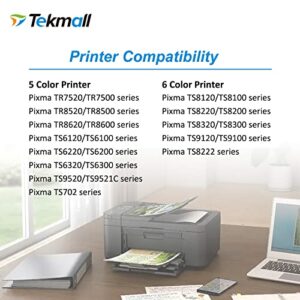 Tekmall Compatible C A K E Ink Cartridge PGI-280XXL CLI-281XXL 280 Ink 281, Work for Pixma TS6120 TS6220 TR7520 TR8520 TS9520 TS9521C TS8120 TS8220 TS9120 TS702 5 Pack