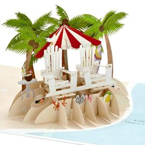 hallmark signature paper wonder pop up anniversary card (beach)