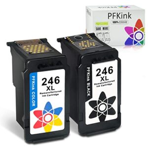 pfkink 245 and 246 replacement for canon pg-245xl cl-246xl pg-243 cl-244 for canon pixma mx492 mx490 mg2920 mg2922 mg2420 ip2820 printer tray (1 black 1 tri-color)
