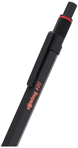 rOtring 600 Ballpoint Pen, Medium Point, Black Ink, Black Barrel, Refillable