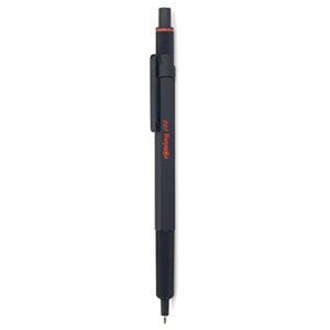 rOtring 600 Ballpoint Pen, Medium Point, Black Ink, Black Barrel, Refillable