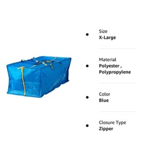 Ikea Frakta Storage Bag - Blue -- SET OF 3
