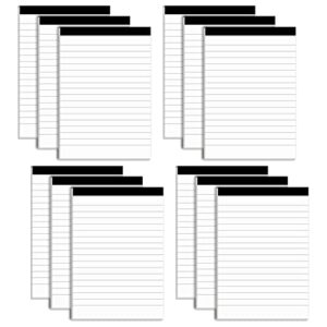 12 pack note pads refills 4 x 6 inch memo pads writing pads, white small notepads scratch pads mini notepad with 30 sheets lined paper in each pad